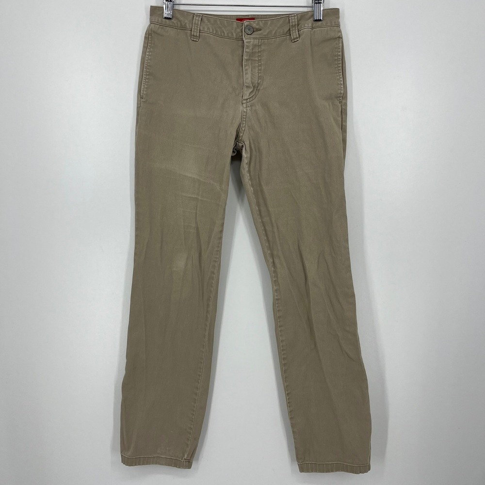 Dickies Khaki Chino Pants Tan Straight Leg HH874ST Womens Juniors Size 7/28